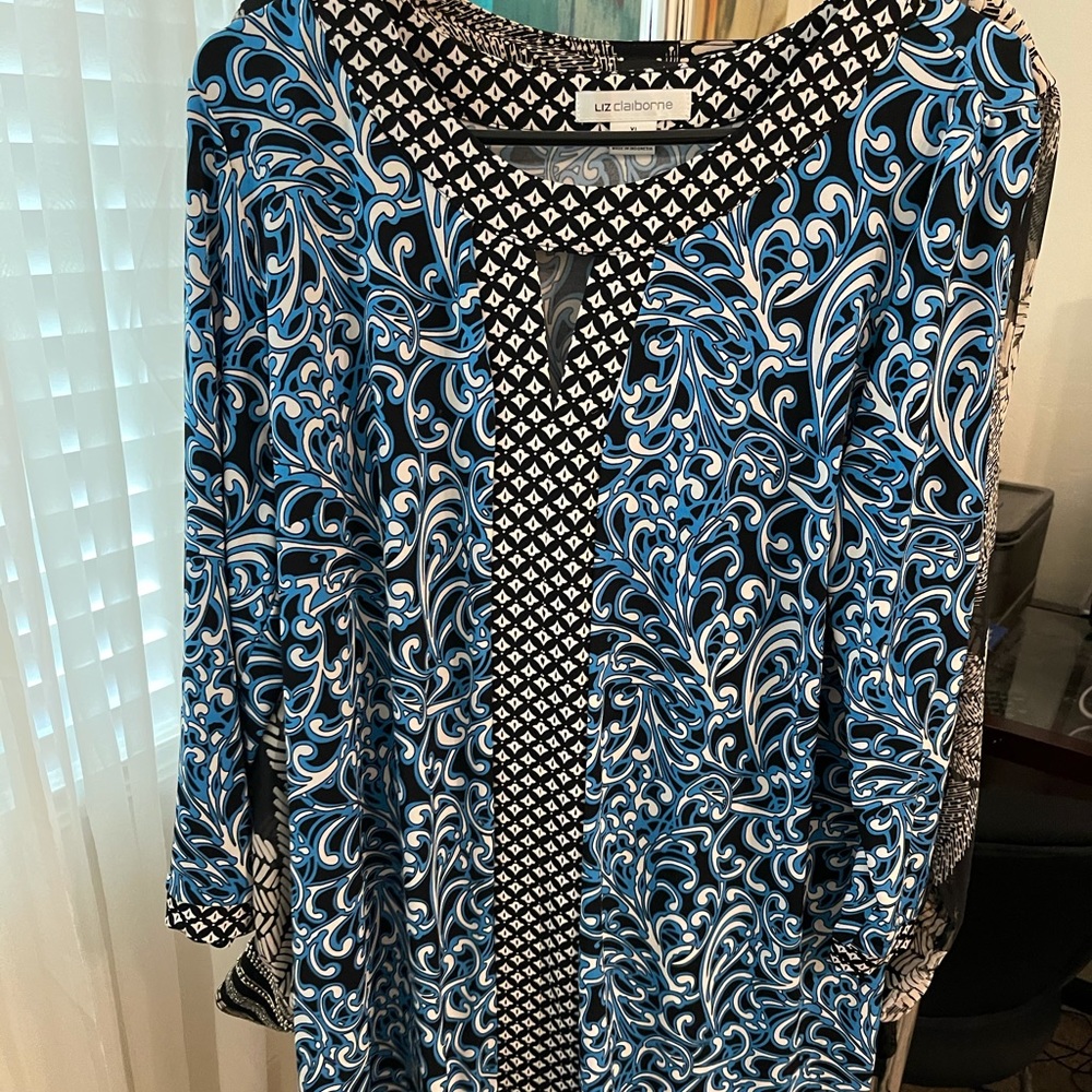 Blue and Black Dress